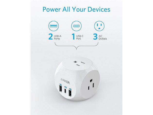 Anker PowerExtend USB-C Plug 3 Cube