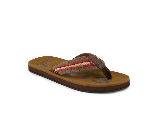 Levi's Mens Kyle Casual J Flip-Flop Sandal Shoe - 7 M Brown