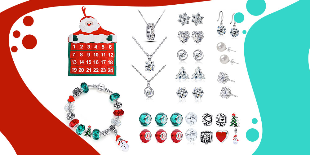 25-Piece Jewelry Advent Calendar with Swarovski Crystals