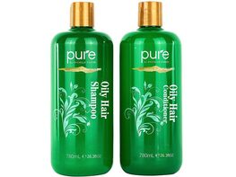 Shampoo & Conditioner Set for Oily Hair. Hair Strengthener & Itchy Scalp Shampoo Treatment.