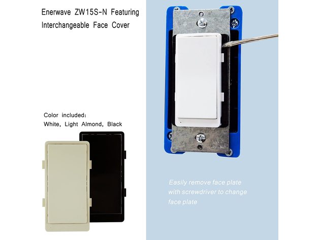 Enerwave Z-Wave ZW15S Wireless Lighting 3-Way Switch, Compatible with Alexa (new)