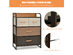 Costway 4-Drawer Dresser Storage 3-Tier Organizer Tower Steel Frame Wooden Top - Cream