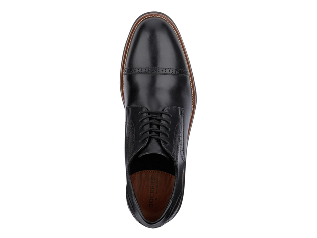 Dockers Mens Beecham Leather SMART SERIES Dress Oxford Shoe - 11 M Black