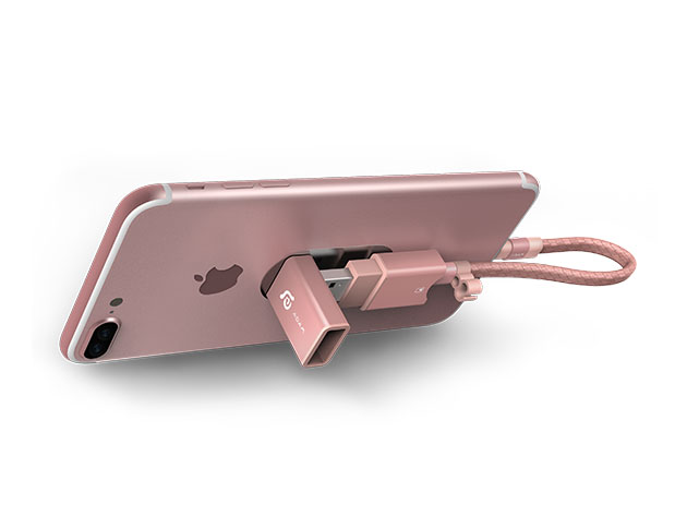 iKlips Wizard Storage Expanding Card Reader (Rose Gold)