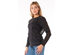 Kyodan Womens Long Sleeve Raceback Top With Mesh Inserts - X-Small / Onyx Mix