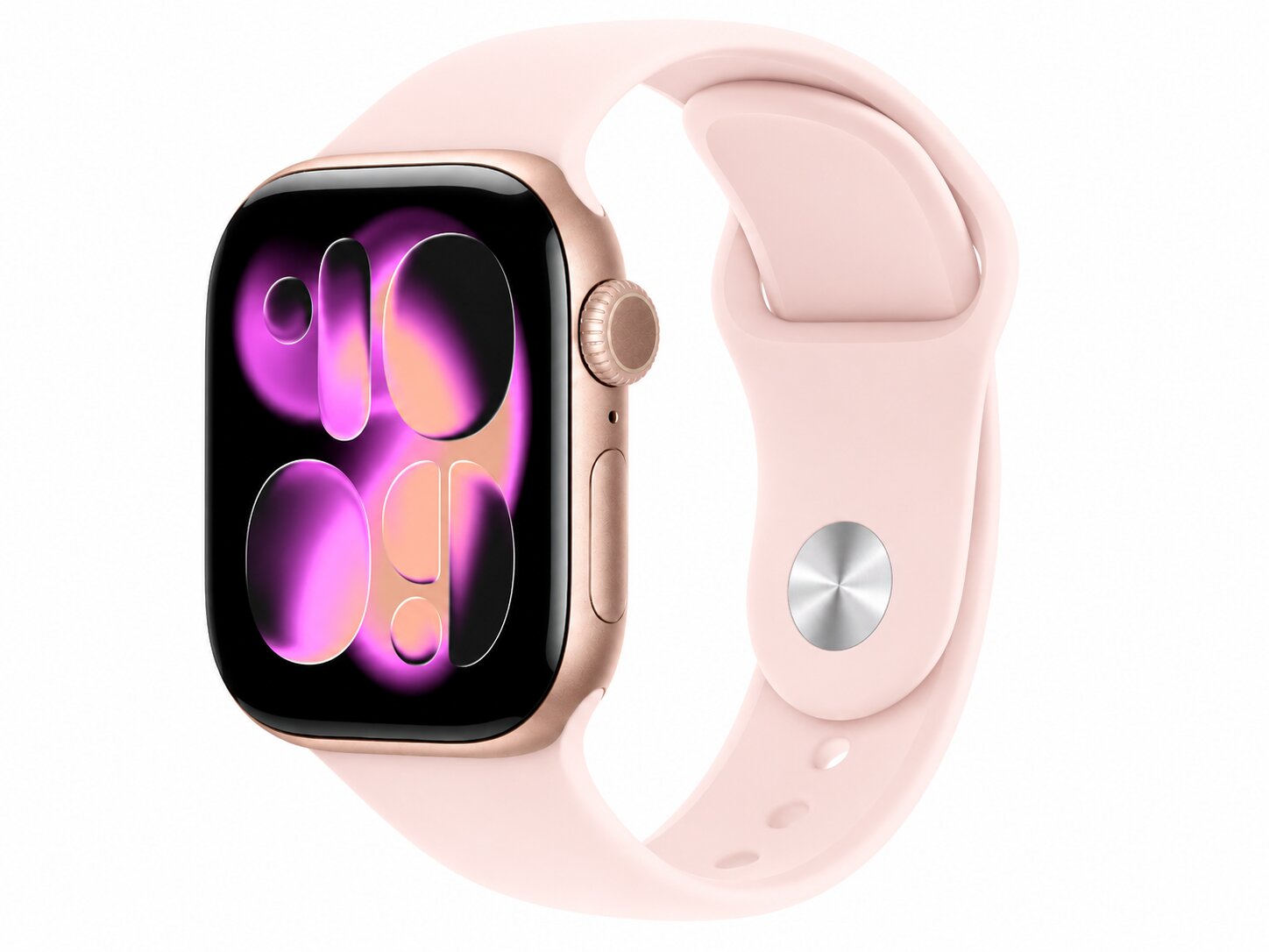 Apple Watch Series 11 (2025) GPS + Cellular 42mm Gold w/ L Pink Band (Refurbished)