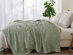Vintage Cotton Waffle Blanket (Queen/Sage)