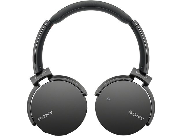 Sony XB650BT Wireless On-Ear Bluetooth Headphones with 30mm drivers, NFC, Powerful Music, Comfort Ear Pads, and Built-In Microphone, Black, MDRXB650BT/B (Open Box - Like New)