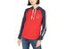 Tommy Hilfiger Women's Sport Colorblocked Logo Hoodie Red Size Extra Large