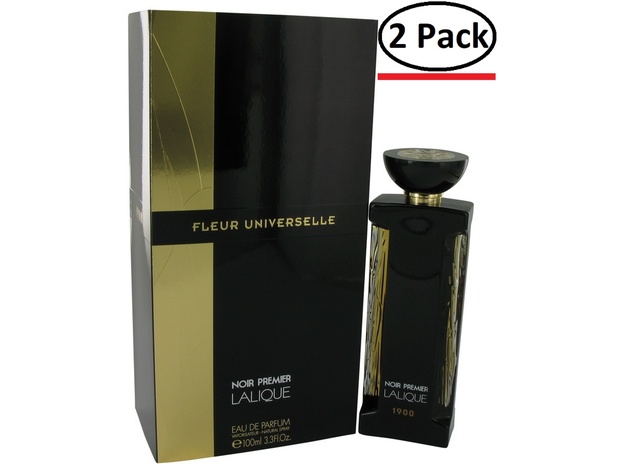 Lalique Fleur Universelle Noir Premier by Lalique Eau De Parfum Spray (Unisex) 3.3 oz for Women (Package of 2)