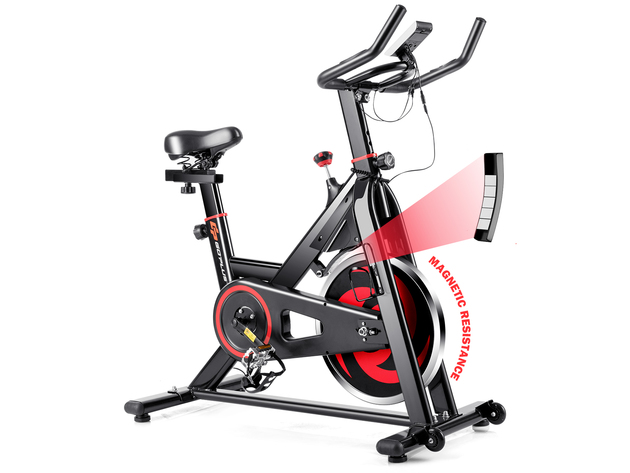 Goplus Stationary Exercise Magnetic Cycling Bike 30Lbs Flywheel Home Gym Cardio Workout StackSocial