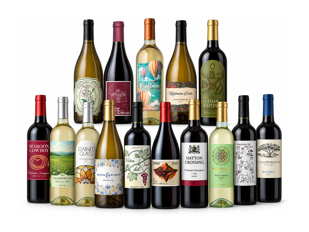 15 Bottles of Curated Wines (Shipping not included)