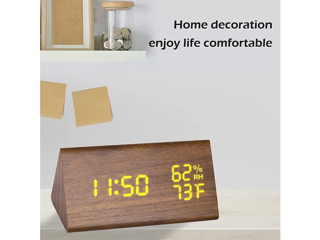 Wood Digital Alarm Clock