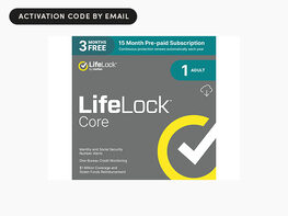 LifeLock Core Identity Theft Protection - 1 Adult - 15 Month Subscription