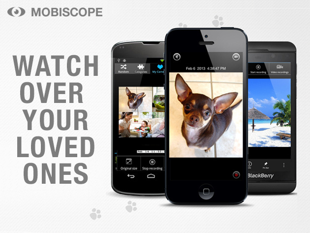 Mobiscope Home Surveillance Starter Kit: One Year Of Service + Free Webcam