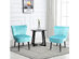 Costway Set of 2 Armless Accent Chair Upholstered Leisure Chair Single Sofa - Turquoise