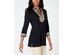 Charter Club Women's Lace-Trim Tunic Top Black Size Small