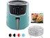 GoWISE GW22954 7-Quart Electric Air Fryer with Dehydrator & 3 Stackable Racks - Mint