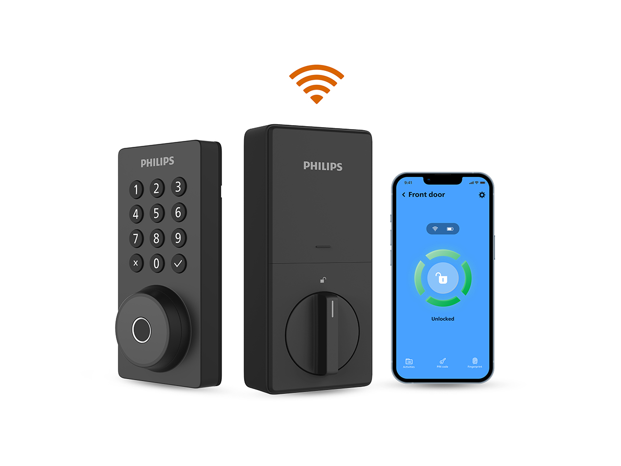 Philips 4000 Series Touchscreen Fingerprint Smart Deadbolt Matte Black