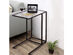 Costway Coffee Tray Side Sofa End Table Ottoman Couch Stand TV Lap Snack W/Glass Top New - as pic