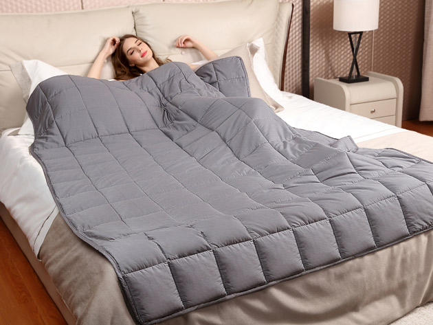 BUZIO Weighted Blanket (20 Lb) | Hongkiat Deals