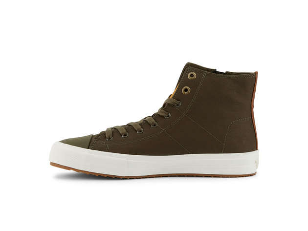 Levi's Mens Zip Ex Casual Mid-Top Fashion Zipper Sneaker Shoe - 9.5 M Olive