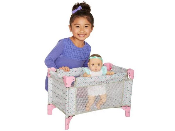 Perfectly cute baby doll on sale folding crib and playpen