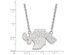 14k White Gold Indiana State Large Sycamore Pendant Necklace