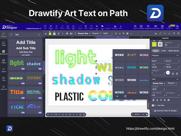 Drawtify Online Vector Graphic Editor: Lifetime Subscription