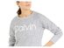 Calvin Klein Women's Performance Animal-Print Logo Sweatshirt Gray Size Small