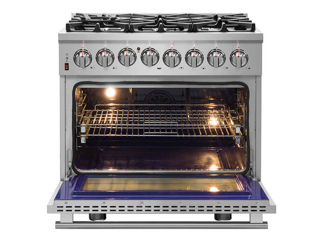 Forno  FFSGS612536 36 inch Cossato Stainless Duel Fuel Electric Gas Range