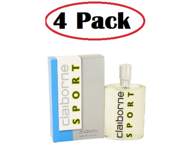 4 Pack of CLAIBORNE SPORT by Liz Claiborne Cologne Spray 3.4 oz