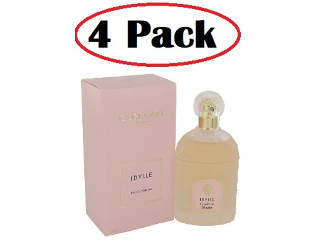 4 Pack of Idylle by Guerlain Eau De Parfum Spray (New Packaging) 3.3 oz