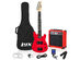 LyxPro 30" Electric Guitar with 20W Amp (Right-Handed/Red)