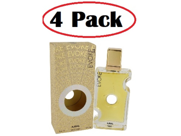4 Pack of Ajmal Evoke by Ajmal Eau De Parfum Spray 2.5 oz