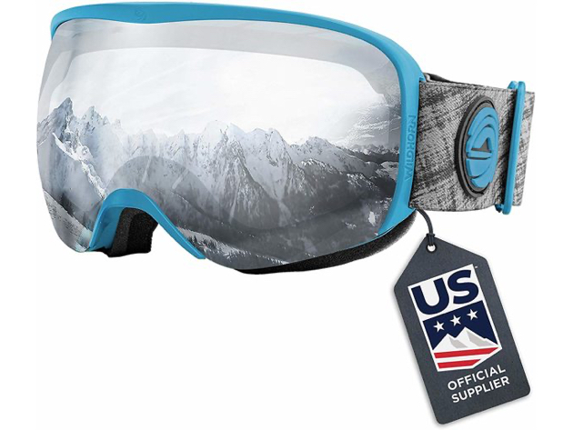 Wildhorn Cristo Ski & Snow Goggles - Arctic White / Sapphire-- (Refurbished, Open Retail Box)