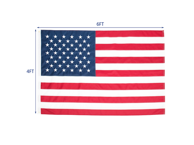 Costway American Flag 4 x 6FT US Oxford Fabric Flag Embroidered Stars and Sewn Stripes