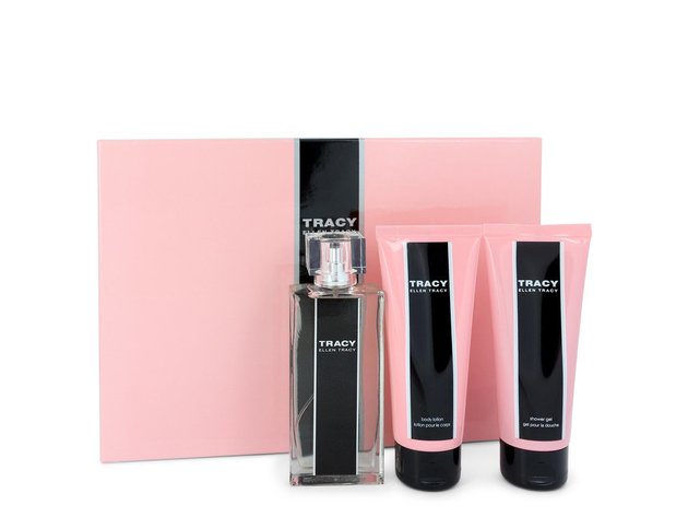 Tracy by Ellen Tracy Gift Set -- 2.5 oz Eau De Parfum Spray + 3.4 oz Body Lotion + 3.4 oz Shower Gel