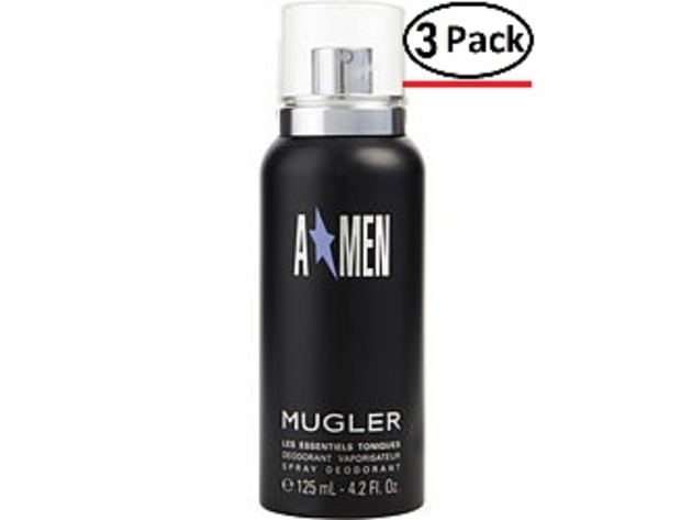 ANGEL by Thierry Mugler DEODORANT SPRAY 4.2 OZ for MEN ---(Package Of 3)