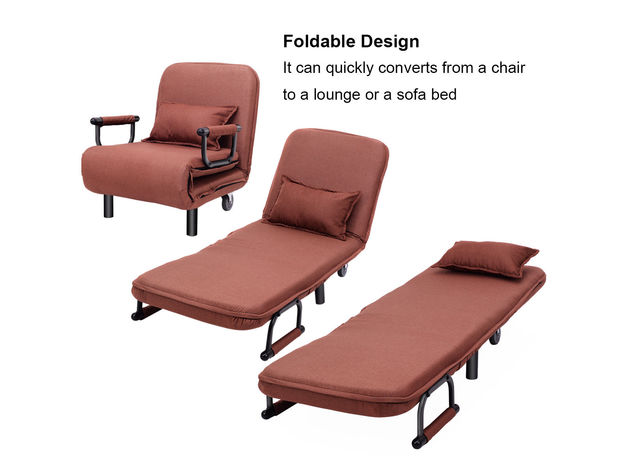 costway convertible folding leisure recliner sofa bed