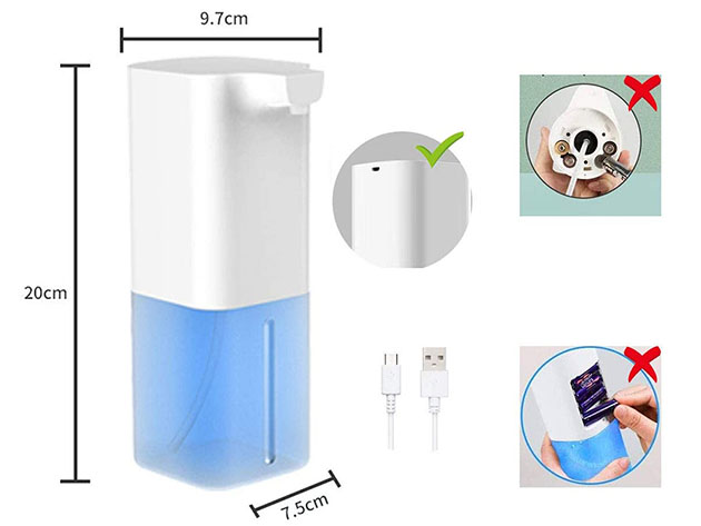 Automatic, USB-Rechargeable Liquid Soap & Hand Sanitizer Dispenser