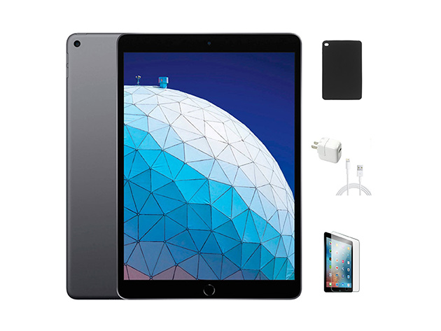 Apple iPad Air 3rd Gen 10.5" 64GB - Silver (Refurbished: Wi-Fi Only) + Accessories Bundle 