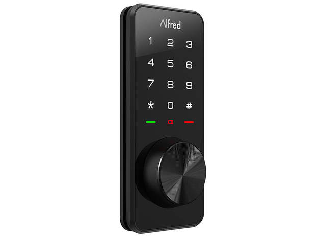 Alfred DB1ABL DB1-A Smart Door Lock with Key Override - Black