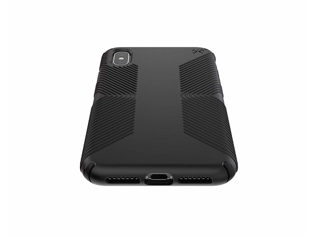 Speck Presidio Grip Designed for Impact Case for iPhone Xs Max - Black/Black