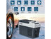Costway 13 Quart Portable Electric Car Cooler Refrigerator Compressor Freezer Camping - Grey and Black