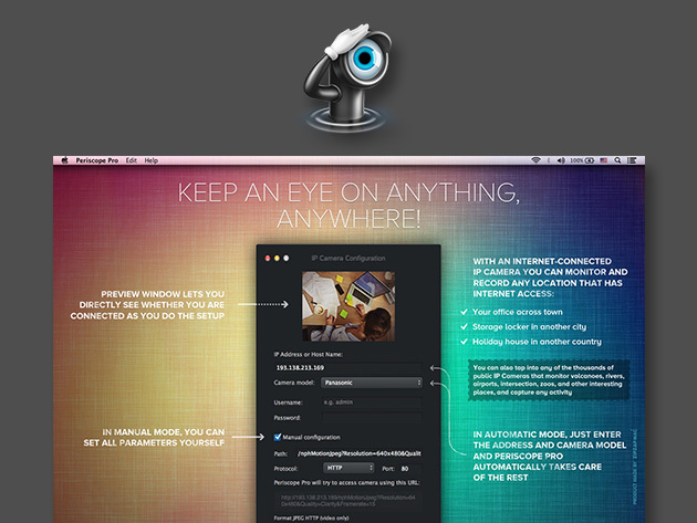 Periscope Pro 3 Video Surveillance for Mac