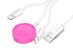 3-in-1 Apple Watch, AirPods & iPhone Charging Cable (White/Pink)