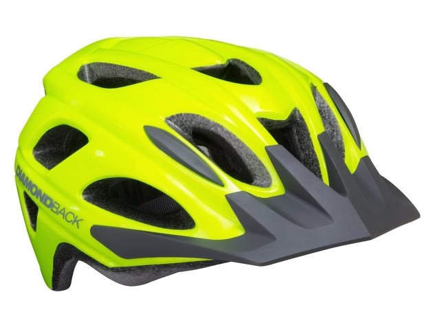 Diamondback Trace Adult Bike 55-60cm Circumference Helmet,Large - Flash Yellow (Refurbished)