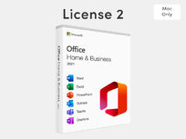 Mac 2021的Microsoft Office Home＆Business：终生许可证（代码2） - 产品图像
