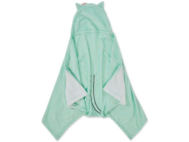 Urban Dreams Minette Hooded Design 25 Inches x 50 Inches Throw, Cozy Comfort and Cheerful Style, Aqua